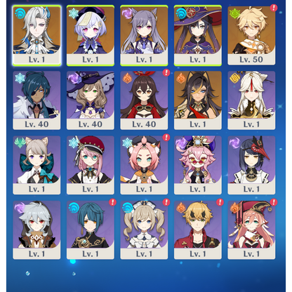 [NA][INSTANT] Genshin Impact C4 Neuvillette + Qiqi Keqing Mona AR50 AMERICA Starter Account-Mobile Games Starter