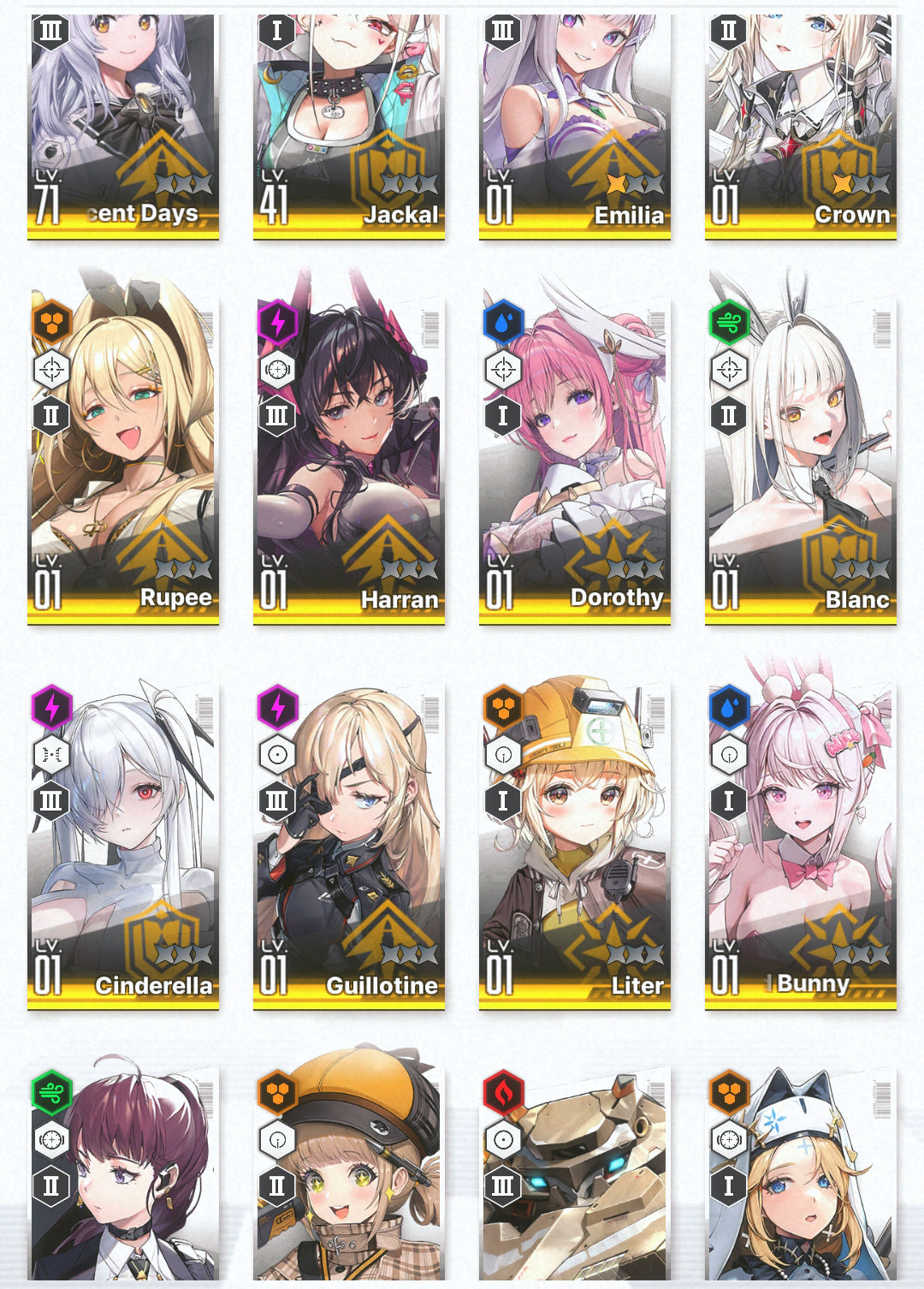 [NA][INSTANT] GODDESS OF VICTORY NIKKE 16SSR 2 Emilia+skin+Cinderella+Dorothy+2 Crown+Liter+Blanc+Bunny Alice++ starter account Re:Zero-Mobile Games Starter