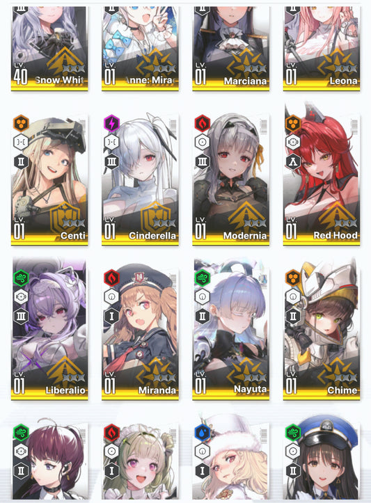 [NA][INSTANT] GODDESS OF VICTORY NIKKE 18SSR+Pity Nayuta+Liberalio+Anne+Modernia+Red Hood+Skin+Cinderella+ starter account-Mobile Games Starter