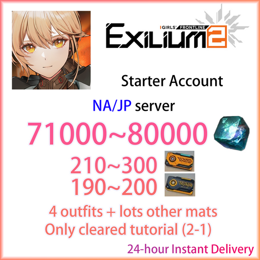 [NA/JP] 71000 Collapse Piece + 400 Access Permission | GIRLS' FRONTLINE 2: EXILIUM Starter Account (see options)-Mobile Games Starter