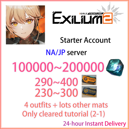[NA/JP][INSTANT] 100000 Collapse Piece + 490 Access Permission | GIRLS' FRONTLINE 2: EXILIUM Starter Account (see options)-Mobile Games Starter