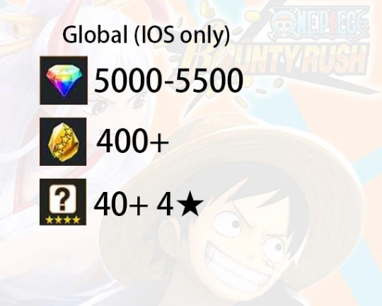 OPBR One Piece Bounty Rush Global Starter 5000 gems 400 GF Starter account [IOS Device ONLY]-Mobile Games Starter