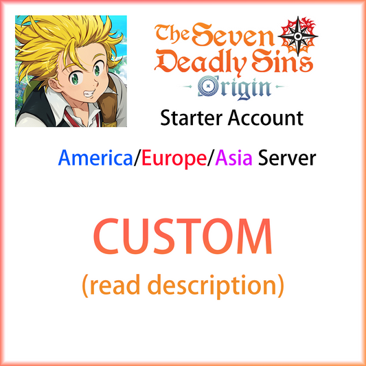 [NA/EU/ASIA] CUSTOM | 7DS Seven Deadly Sins: Origin Starter Account (read description)-Mobile Games Starter