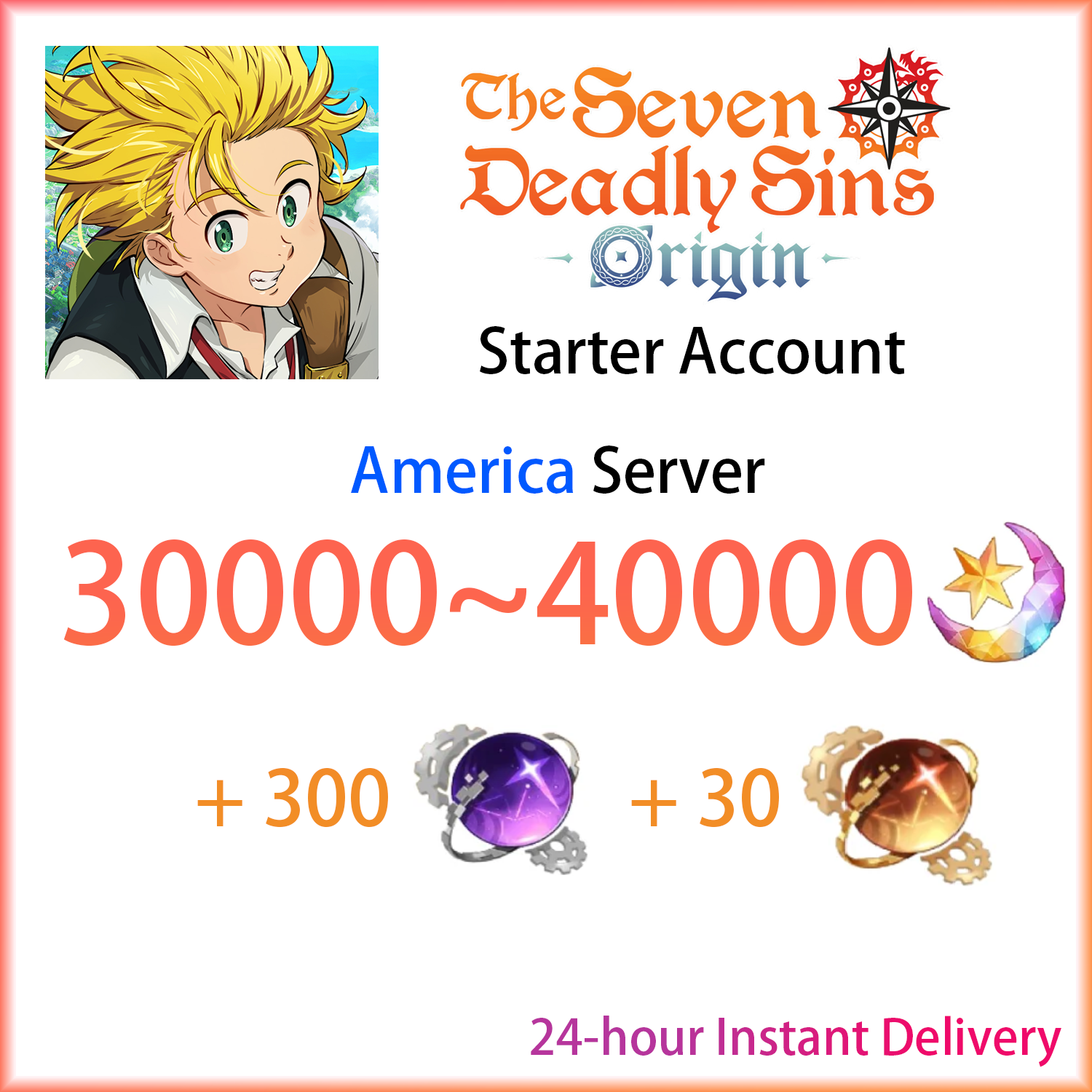 [AMERICA] [INSTANT] 30000 Star Fragments | 7DS Seven Deadly Sins: Origin NA Starter Account-Mobile Games Starter