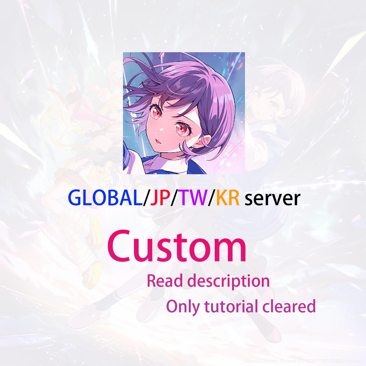 [GLOBAL/JP/TW/KR] Custom | BanG Dream! Our Notes Starter Account (read description)-Mobile Games Starter