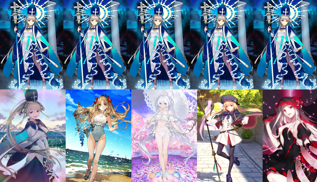 [NA] [INSTANT] FGO NP5 Pope Johanna + Space Ereshkigal + Lady Avalon Altria Caster BG + 4~5x5* +  200SQ Fate Grand Order endgame account