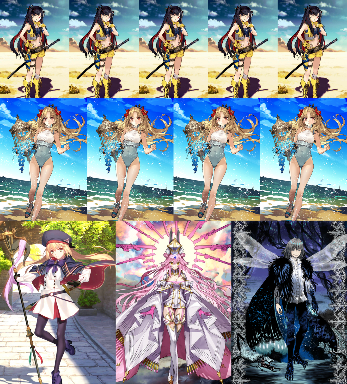 [NA] FGO NP5 Space Ishtar NP4 Space Ereshkigal + Altria Caster Koyanskaya Oberon Fate Grand Order endgame account