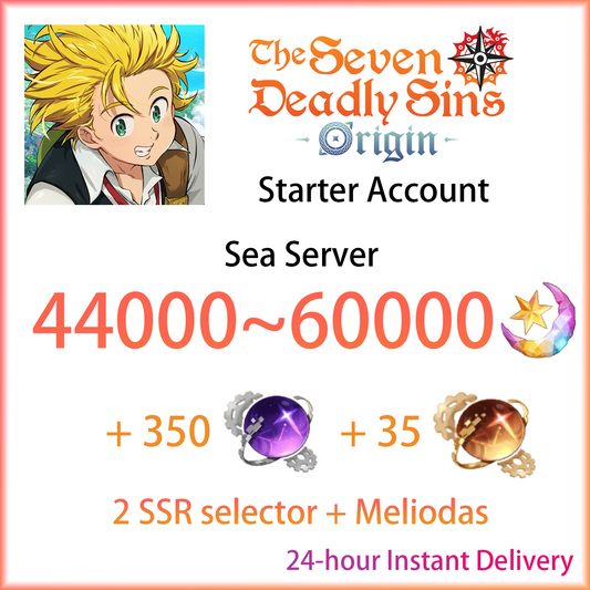 [SEA] [INSTANT] 44000 Star Fragments + 350 + 35 | 7DS Seven Deadly Sins: Origin Starter Account-Mobile Games Starter