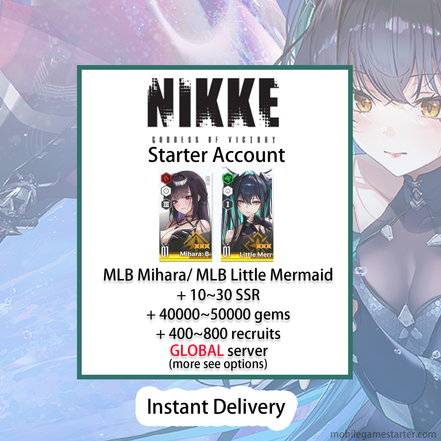 [GLOBAL][INSTANT] MLB 4X Little Mermaid (Siren) | 4X MLB Mihara: Bonding Chain GODDESS OF VICTORY NIKKE starter account (see options)-Mobile Games Starter